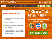 Tablet Screenshot of dailycleanse.com